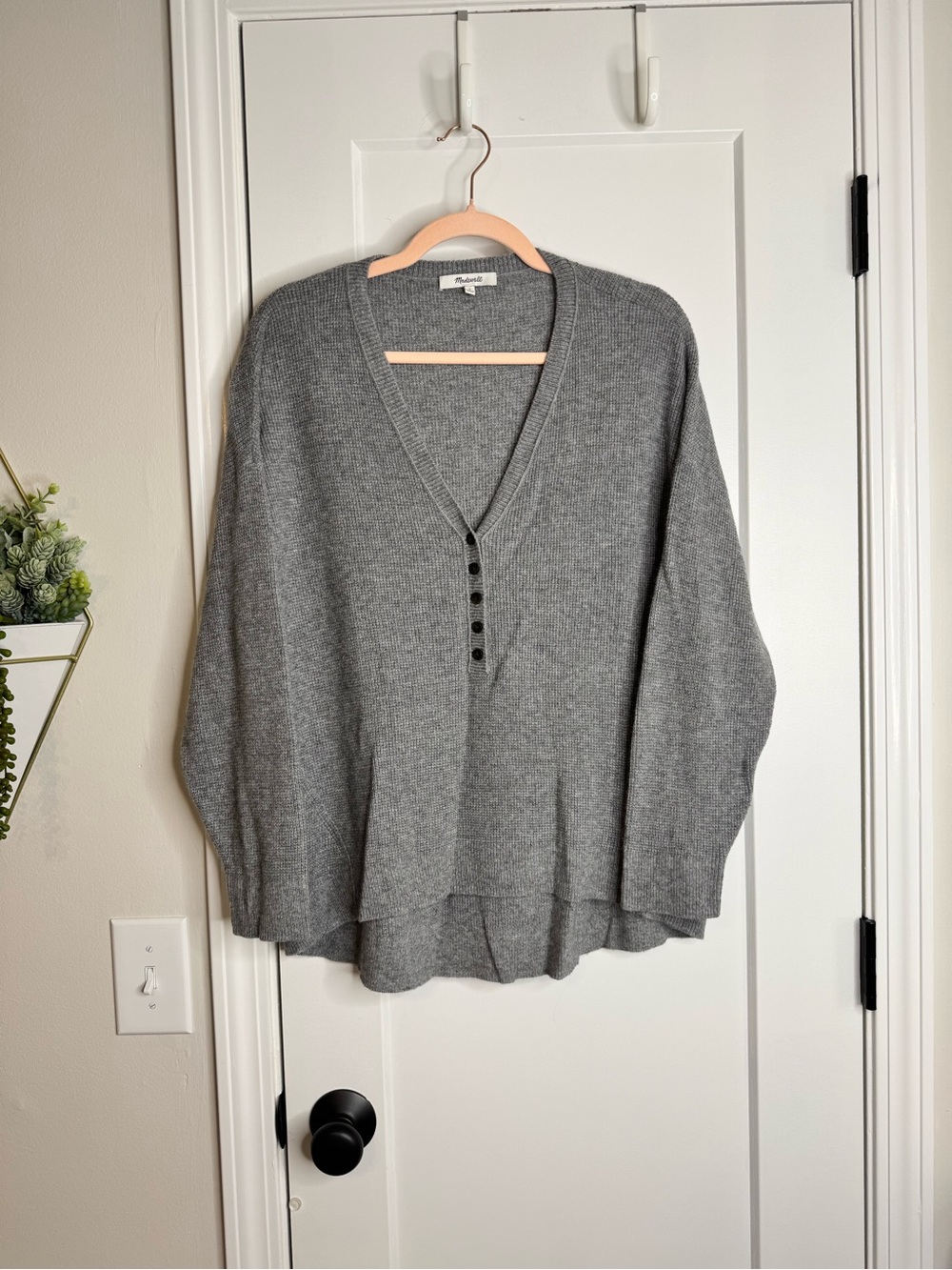 Madewell Henley Style Wood blend Sweater